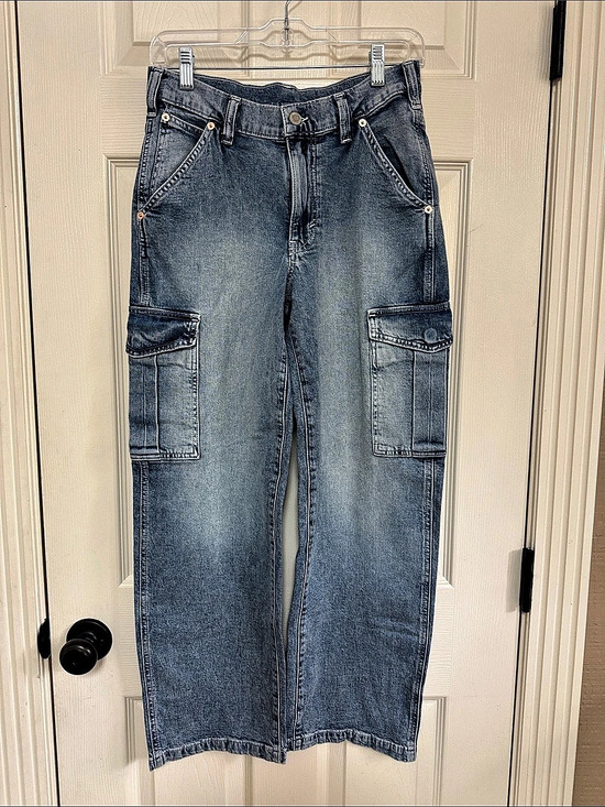 GAP Denim - GAP Mid Rise '90s Loose Cargo Jeans Blue Waist 26 / 2p
